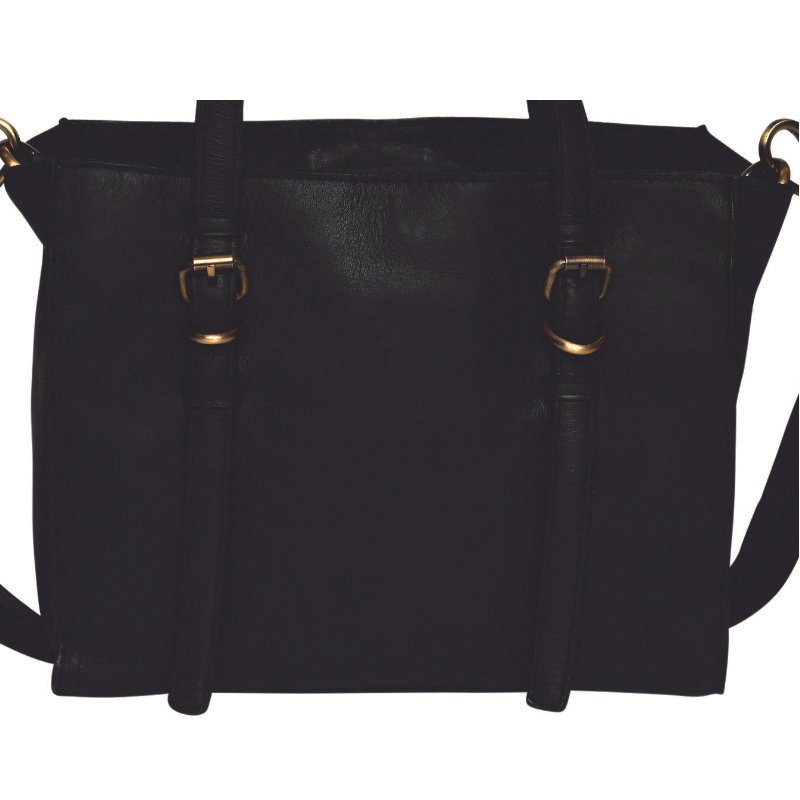 Burleigh Vintage Leather Crossbody – Black