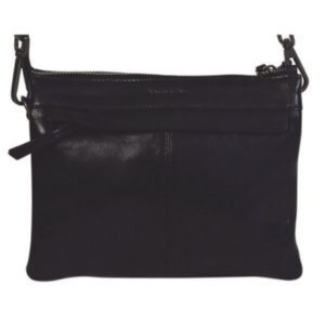 Caloundra Multi-Strap Leather Crossbody – Black