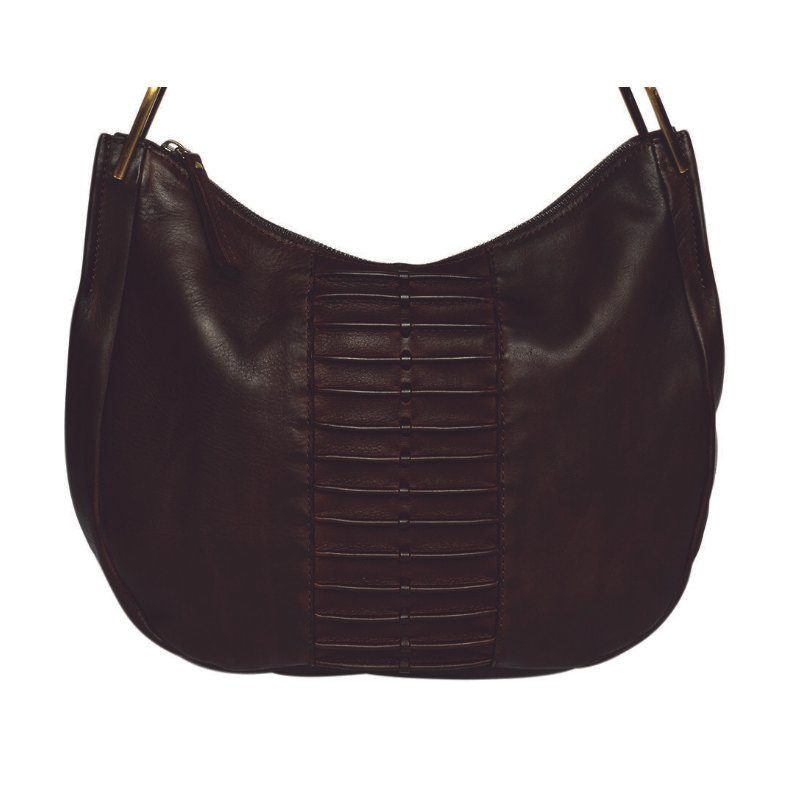 Brown Leather Shoulder Hobo Bag