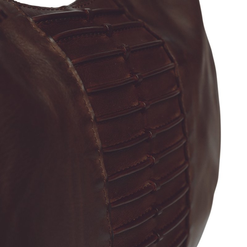 Brown Leather Shoulder Hobo Bag