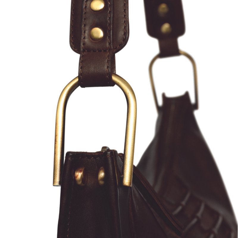 Magnetic Vintage Leather Shoulder Bag – Brown - Image 4