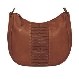 Tan Leather Shoulder Hobo Bag