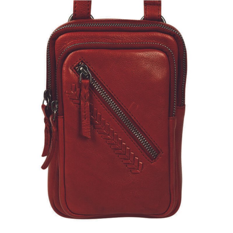 Red Leather Crossbody Bag