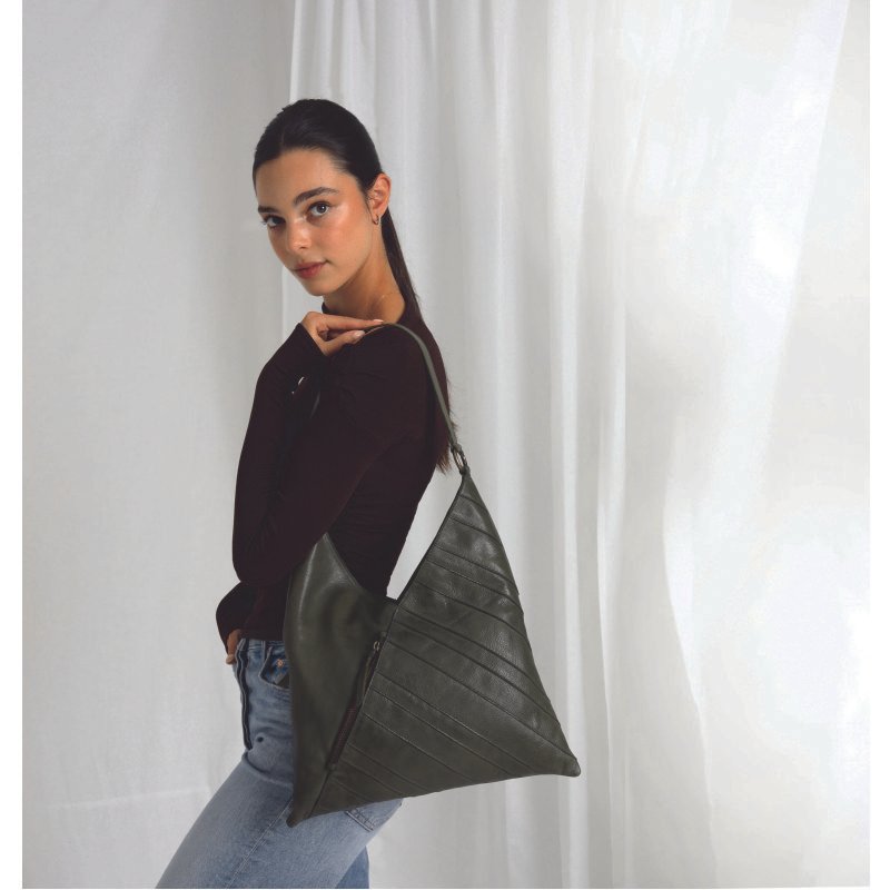 Airlie Vintage Leather Crossbody – Olive - Image 4